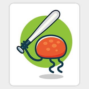 Jellyfish Love Baseball Sticker